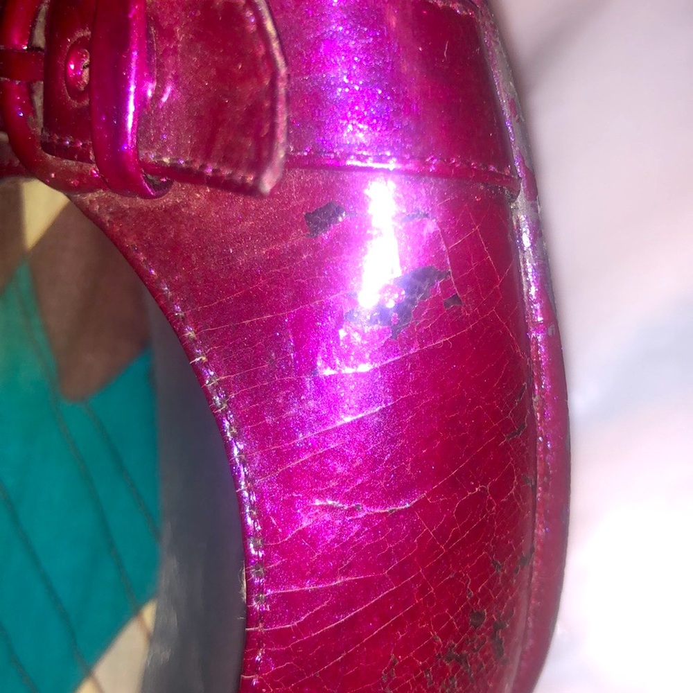 Shimmery blue-magenta painted Madden Girl heels - Picture 6 of 7
